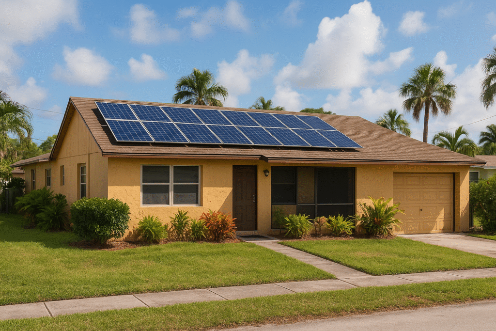 South Florida Home with Solar Panels