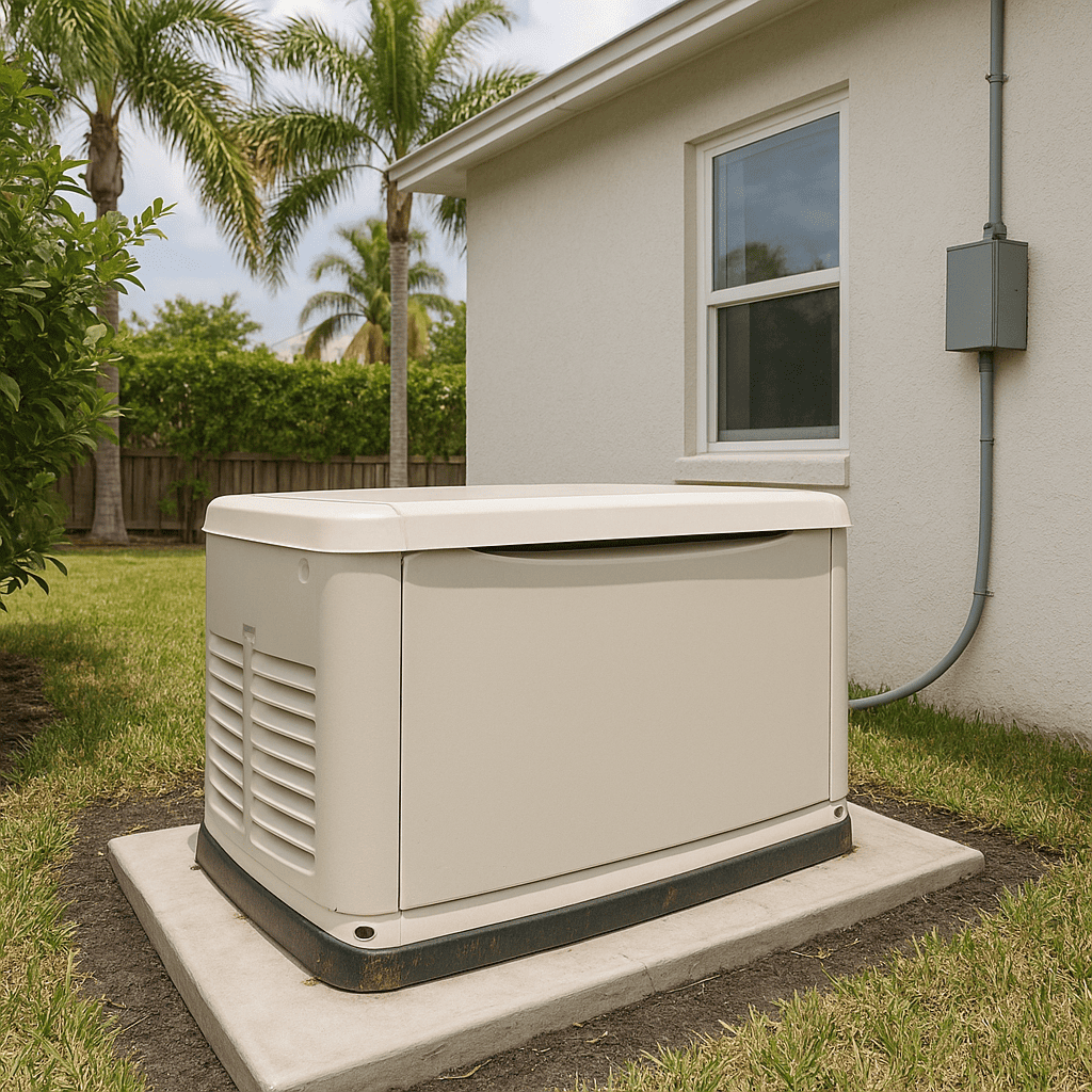 Generator outside Florida Home