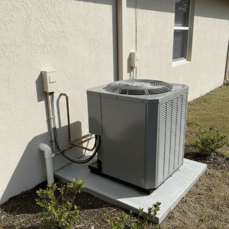 Outdoor central air conditioning unit