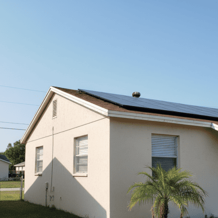 house with solar panels